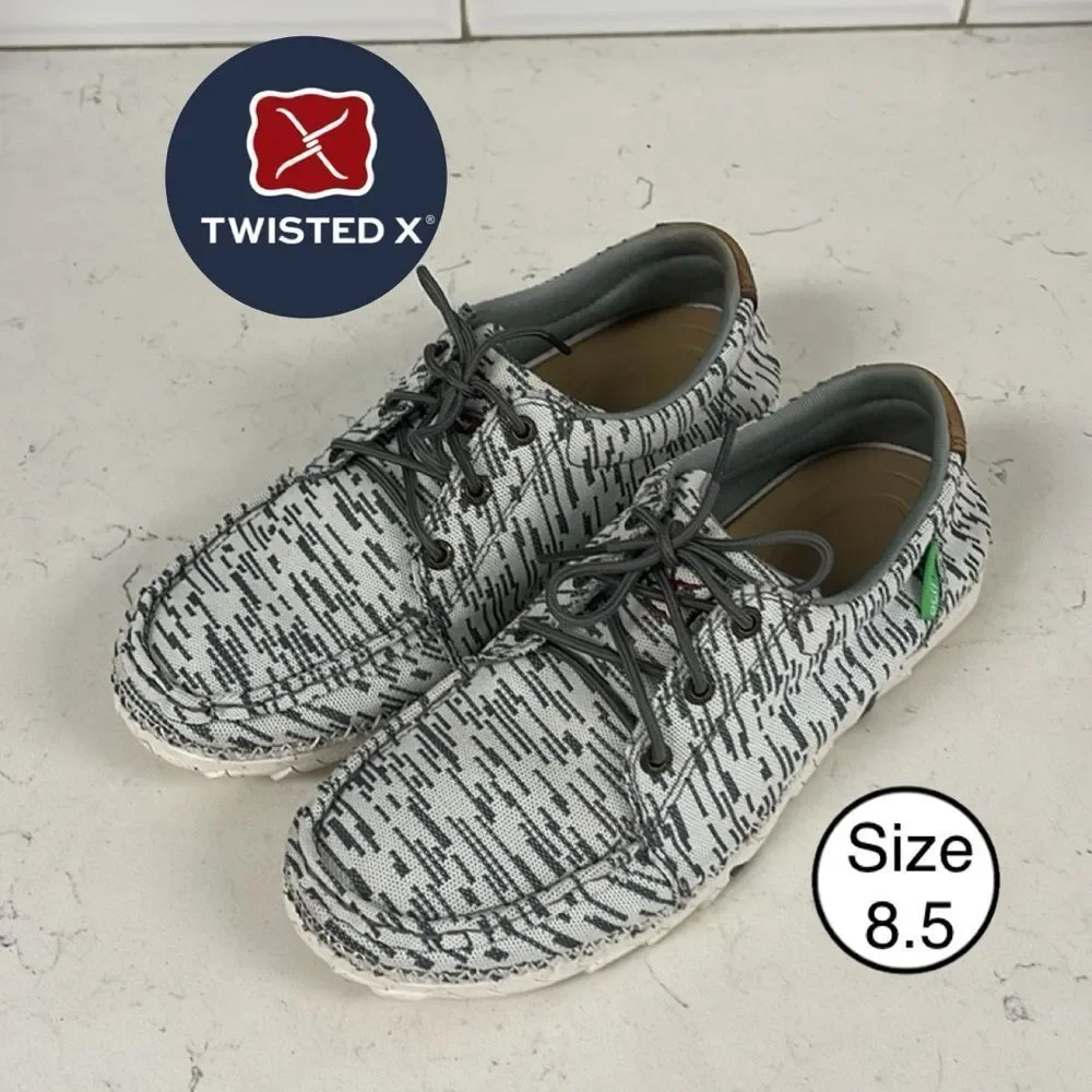Twisted X Zero-X Lace-Up Shoes for Men - White/Grey - 8.5 M